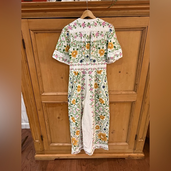 FARM Rio Folk Floral Linen Blend Jumpsuit - Picture 4 of 5